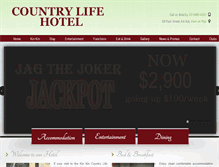 Tablet Screenshot of countrylifehotel.com.au